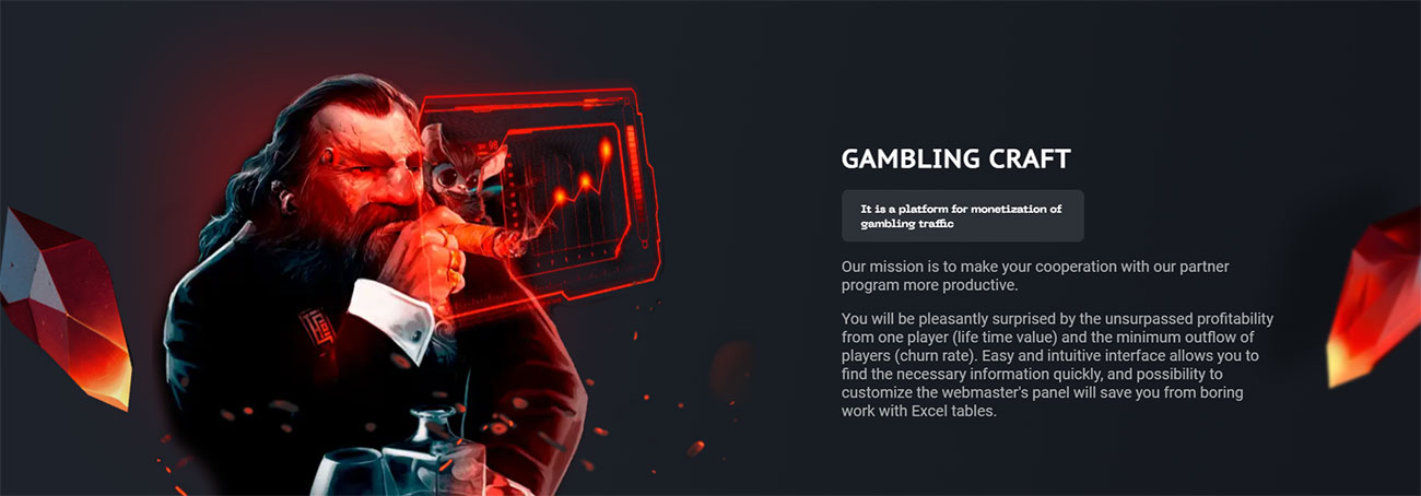 Gambling Craft партнерская программа казино. 