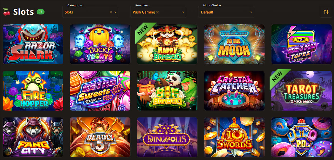 PushGaming казино с игровыми автоматами играть. 